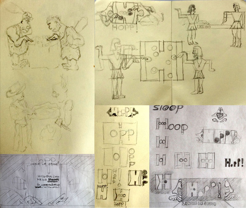 hopp sketch ideas composition